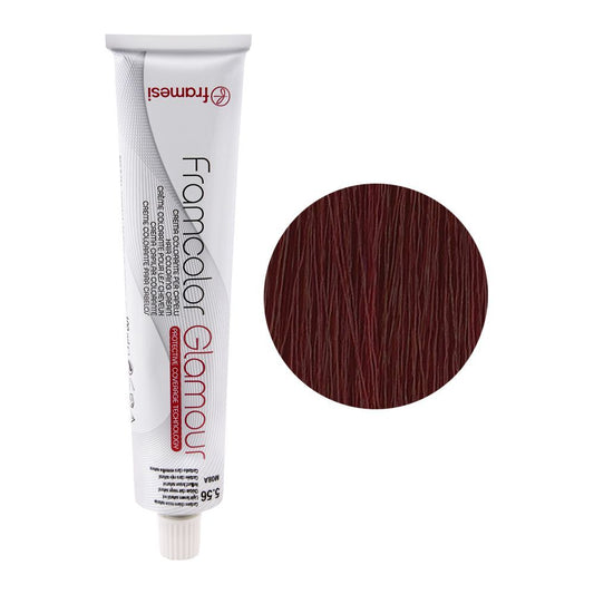 Framesi Framcolor Glamour Hair Coloring Cream, 5.56 Light Brown Natural Red -  Front View