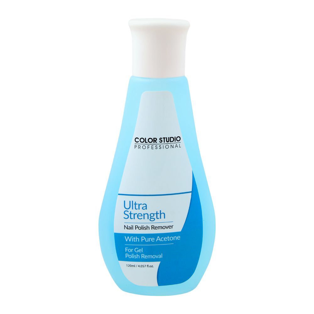 Color Studio Ultra Strength Nail Polish Remover, With Pure Acetone - Front View