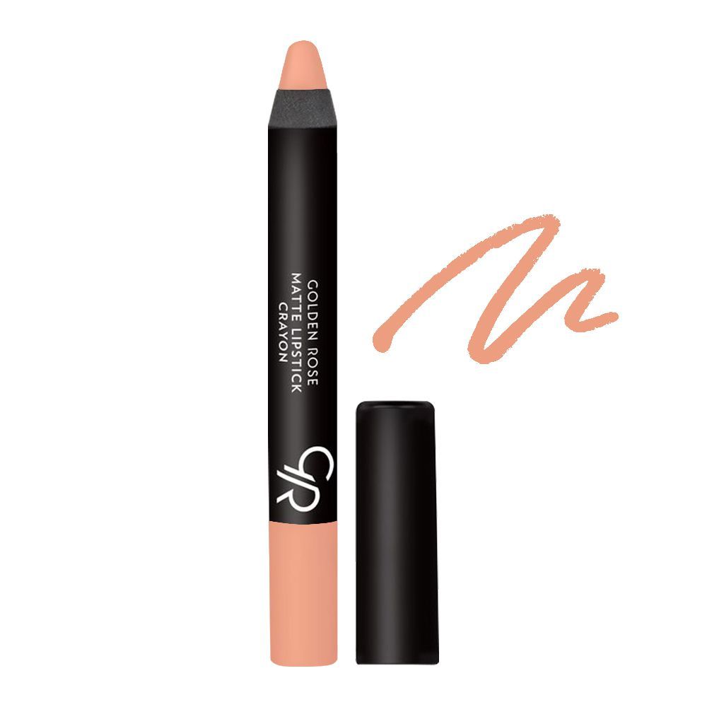 Golden Rose Matte Lipstick Crayon, 25 - Front View