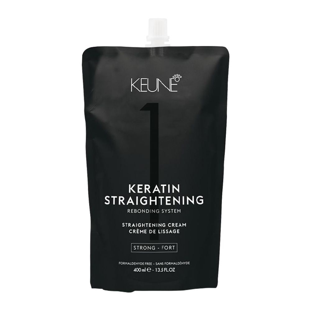 Keune Keratin Straightening Rebonding System Straightening Cream, Strong, 400ml -  Front View