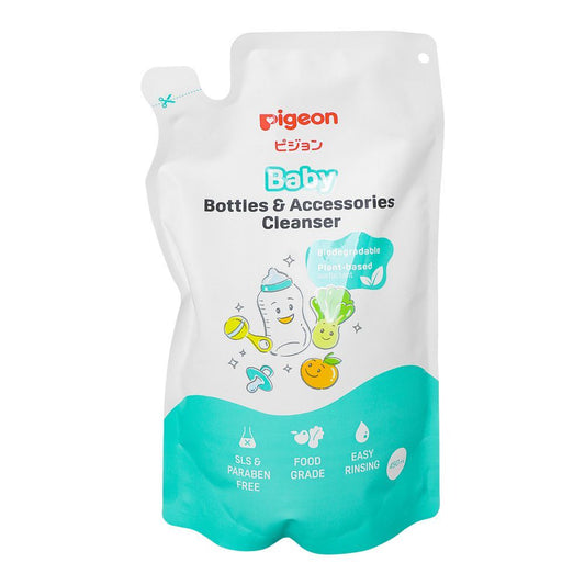 Pigeon 5-In-1 Baby Bottle & Accessories Cleanser, 450ml, Paraben Free Liquid Cleaner, M78014 - Front View