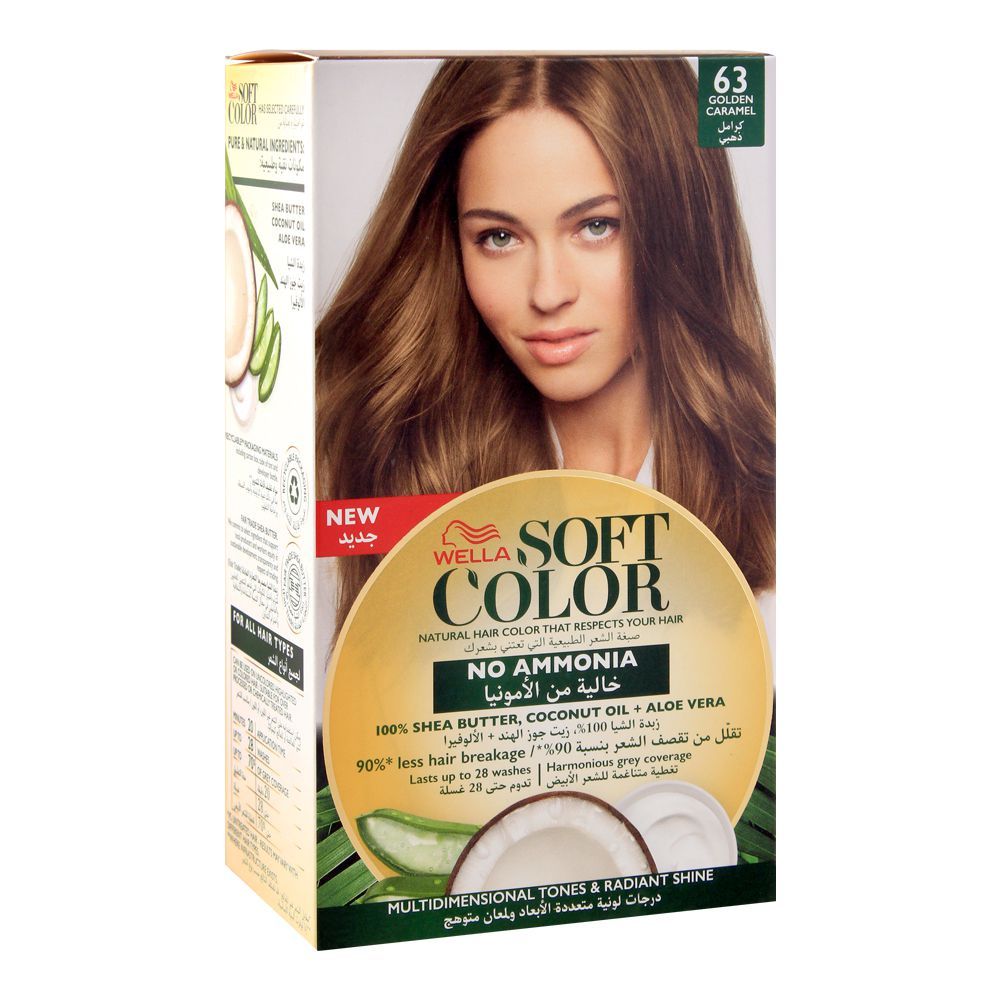 Wella Soft Color No Ammonia Hair Color, 63 Golden Caramel -  Front View