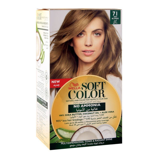 Wella Soft Color No Ammonia Hair Color, 71 Ash Blonde -  Front View