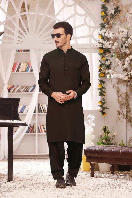 Dark Brown Shalwar Kameez for Men