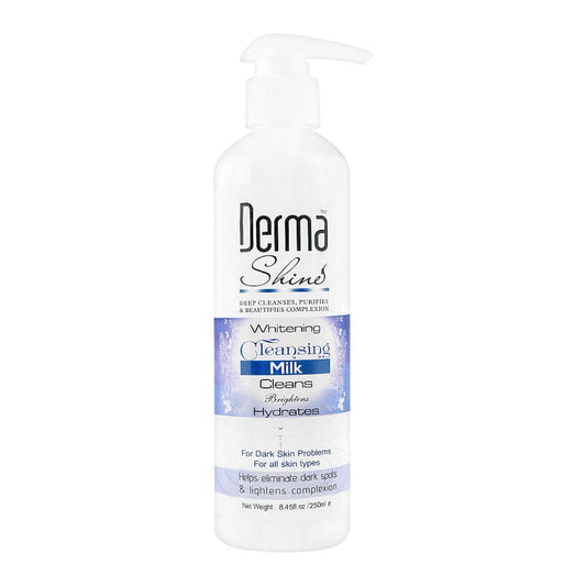 Derma Shine Whitening Cleansing Milk, All Skin Types, 250ml -  Front View