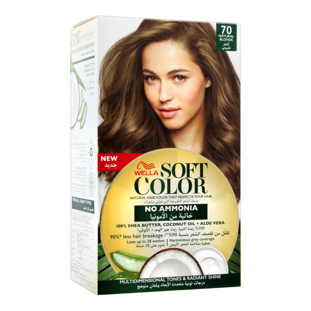 Wella Soft Color No Ammonia Hair Color, 70 Natural Blonde -  Front View