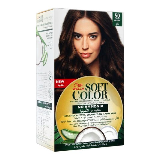 Wella Soft Color No Ammonia Hair Color, 50 Light Brown -  Front View