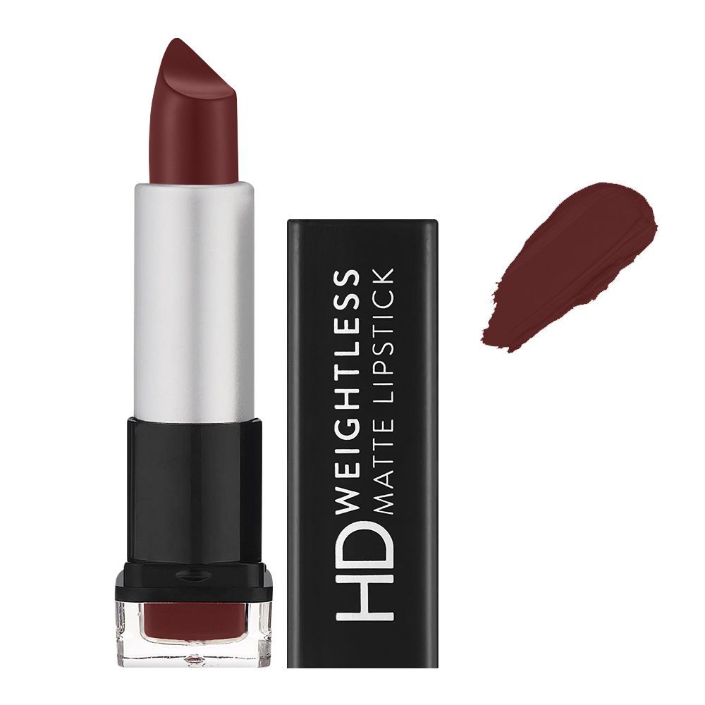 Flormar HD Weightless Matte Lipstick, 14, Ruby Brown - Front View