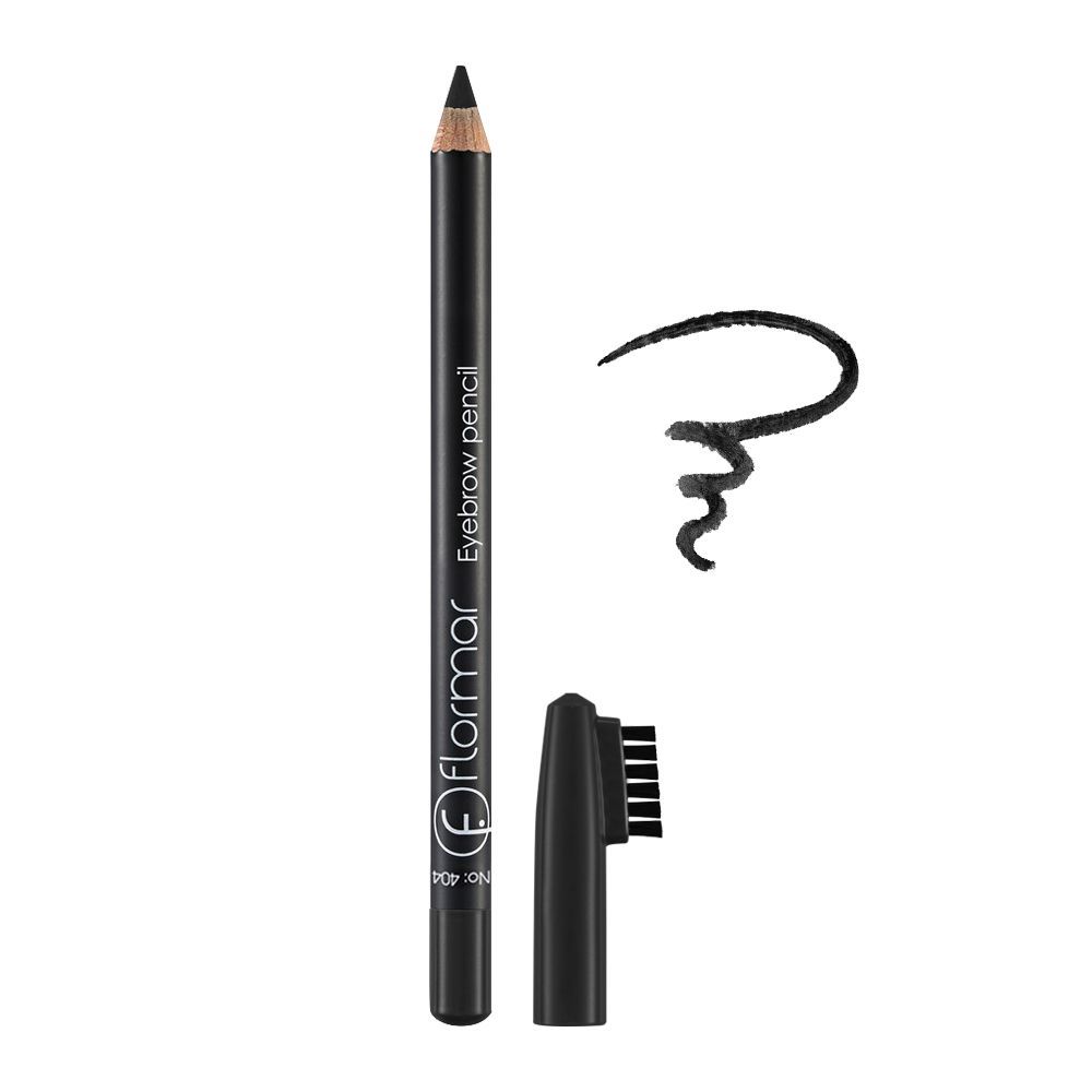 Flormar Eye Brow Pencil, 404 Black - Front View