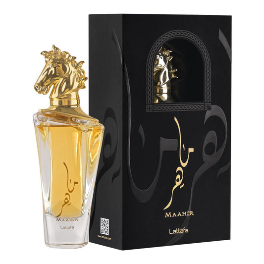 Lattafa Maahir Eau De Parfum, For Men & Women, 100ml - Front View