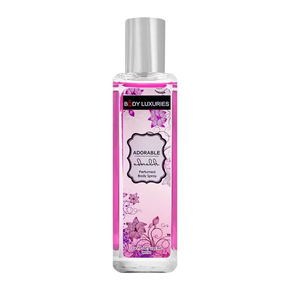 Body Luxuries Adorable Perfumed Body Spray, For Women, 155ml - Front View