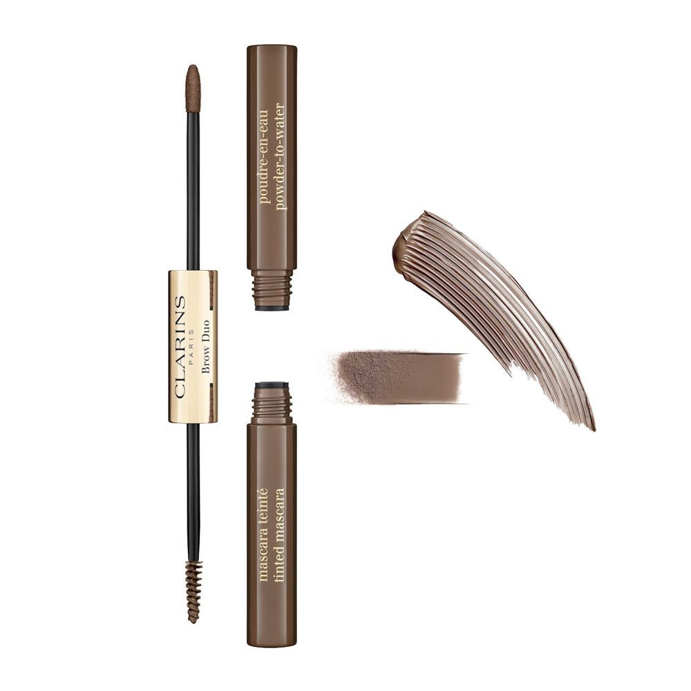 Clarins Paris Brow Duo, Defines & Fixes Brows, 03 Cool Brown - Front View