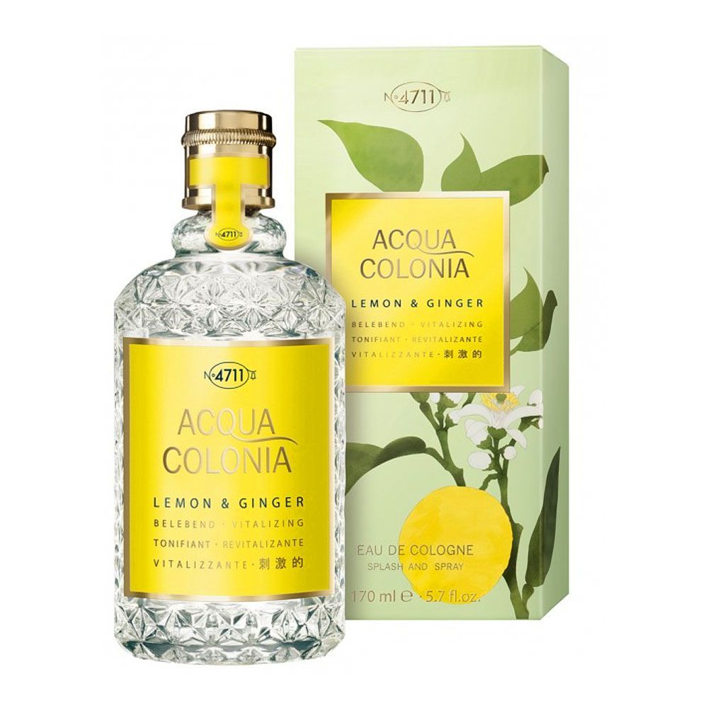 Acqua Colonia Lemon & Ginger Eau De Cologne, Fragrance For Men & Women, 170ml - Front View