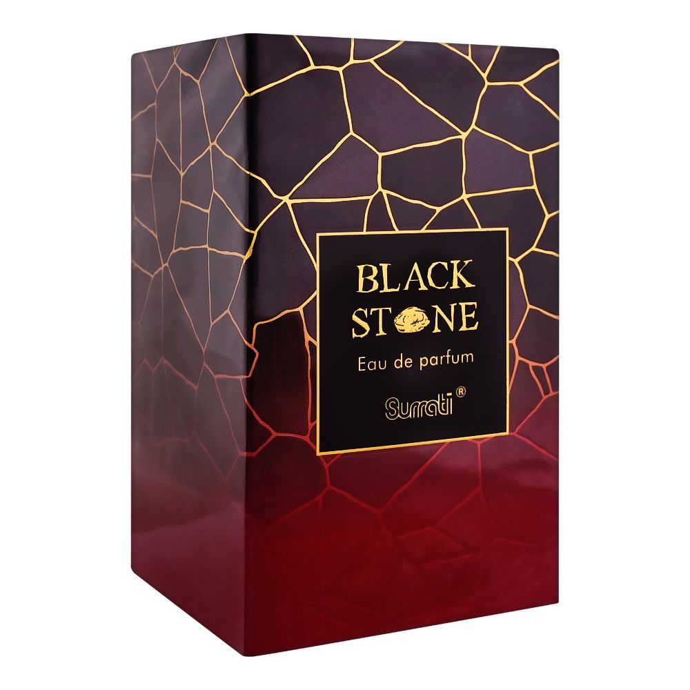 Surrati Black Stone Eau De Parfum, Fragrance For Men, 100ml - Front View