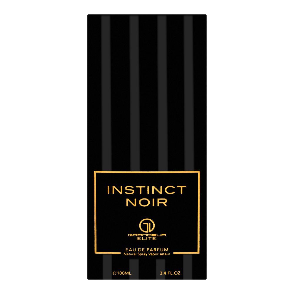 Grandeur Elite Instinct Noir Eau De Parfum, Fragrance For Men, 100ml - Front View