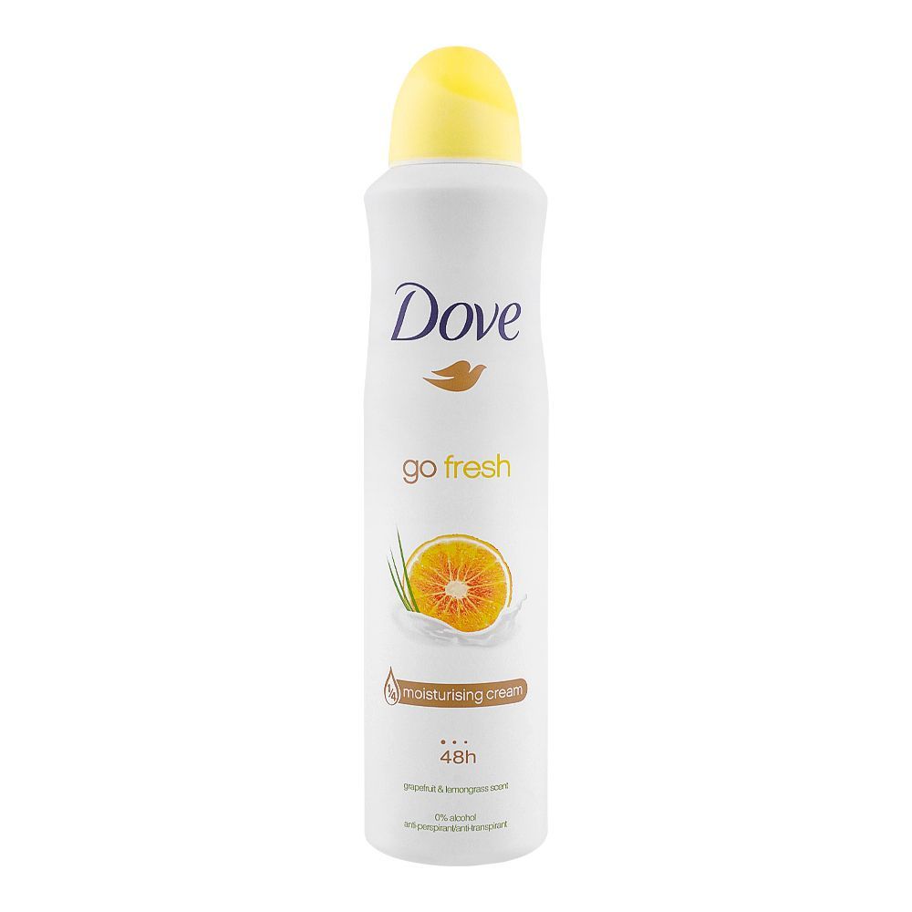 Dove Go Fresh Grapefruit & Lemongrass Scent Women Deodorant Spray, 250ml - Front View