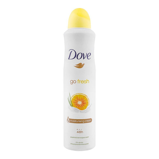 Dove Go Fresh Grapefruit & Lemongrass Scent Women Deodorant Spray, 250ml - Front View