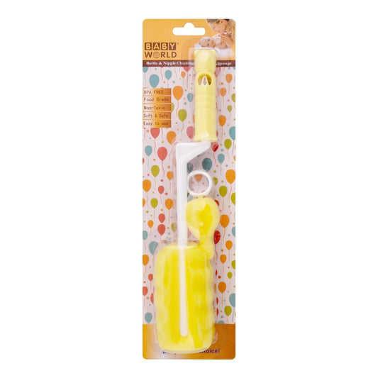 Baby World Bottle & Nipple Cleaning Brush, BW7378 - Front View