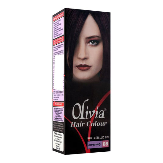 Olivia Hair Colour, 08 Burgundy -  Front View