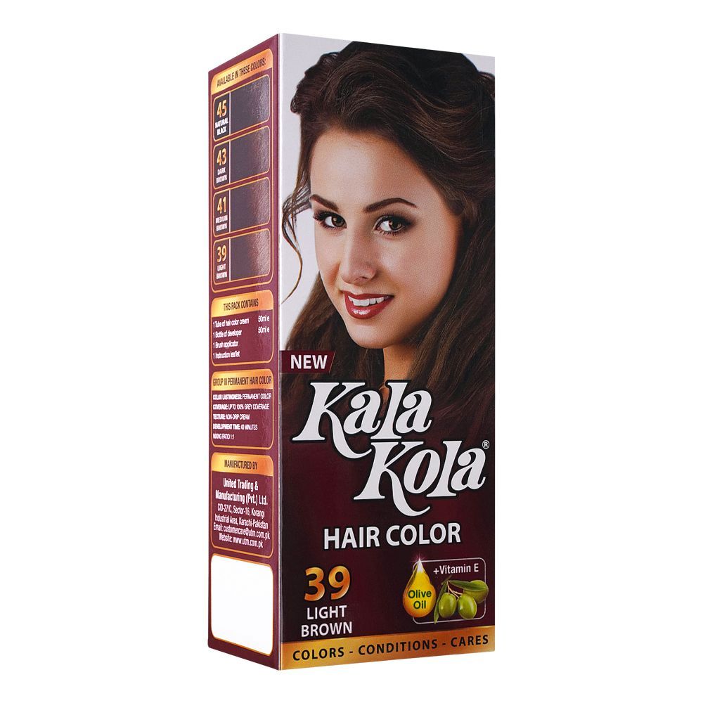 Kala Kola Hair Colour, 39 Light Brown -  Front View