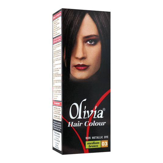 Olivia Hair Colour, 03 Medium Brown -  Front View