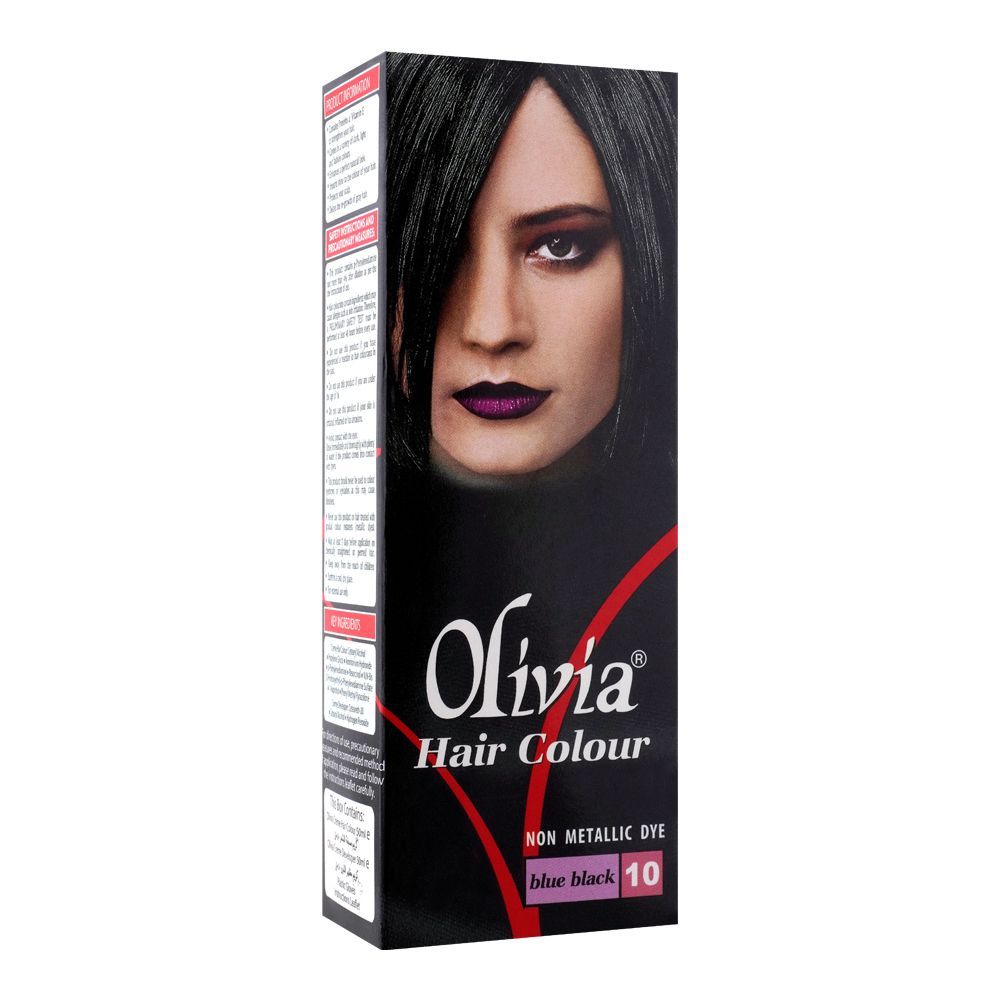 Olivia Hair Colour, 10 Blue Black -  Front View