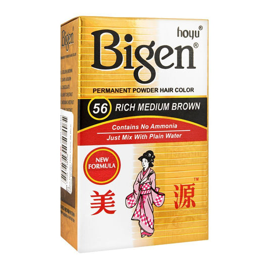 Bigen Permanent Powder Hair Color, 56 Rich Medium Brown -  Front View