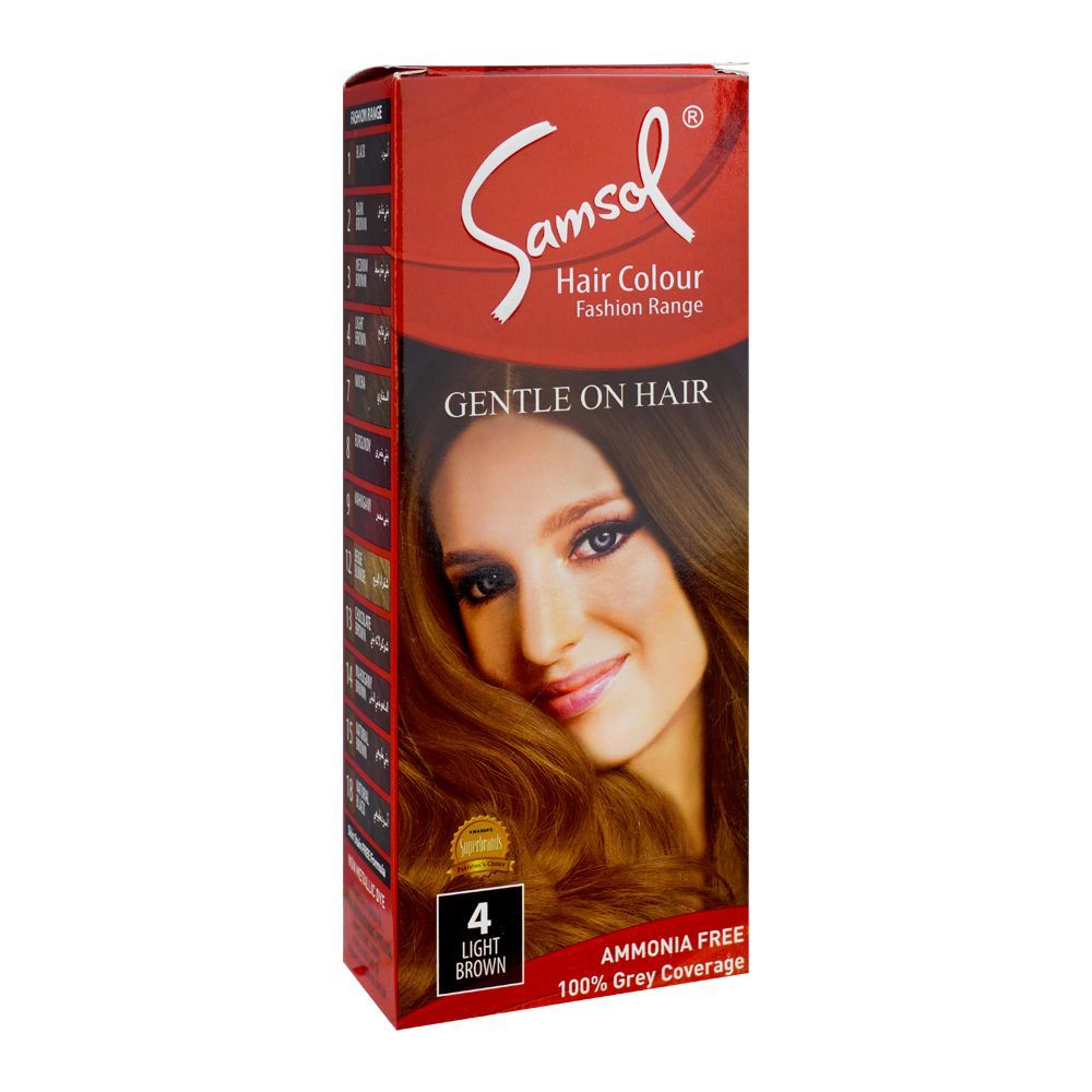 Samsol Fashion Range Hair Colour, 4 Light Brown -  Front View