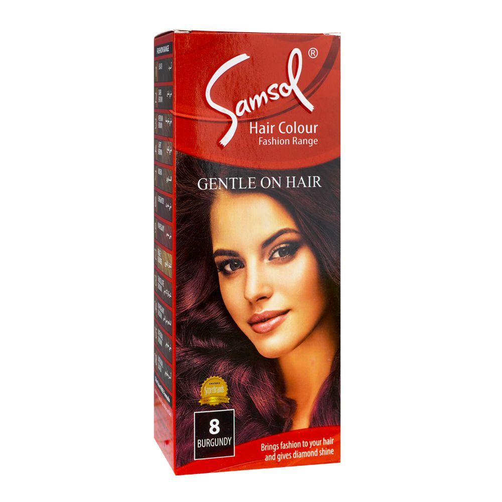 Samsol Fashion Range Hair Colour, 8 Burgundy -  Front View