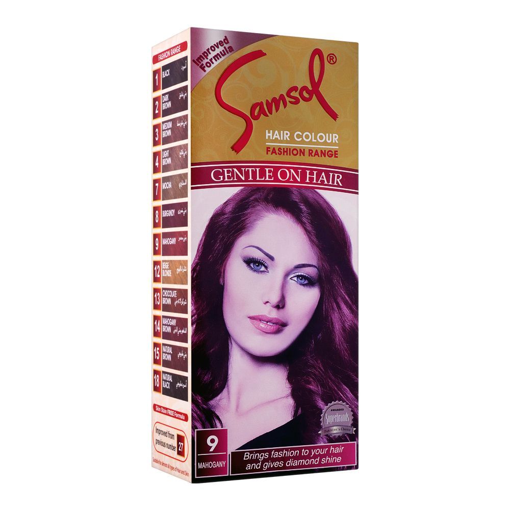 Samsol Fashion Range Hair Colour, 9 Mahogany -  Front View