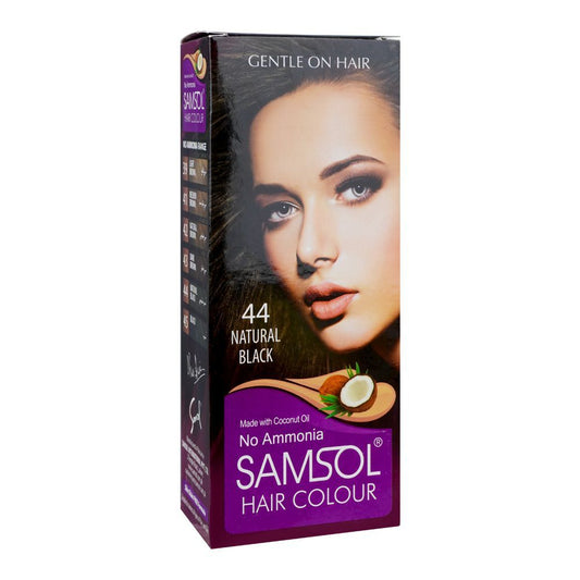 Samsol No Ammonia Hair Colour, 44 Natural Black -  Front View