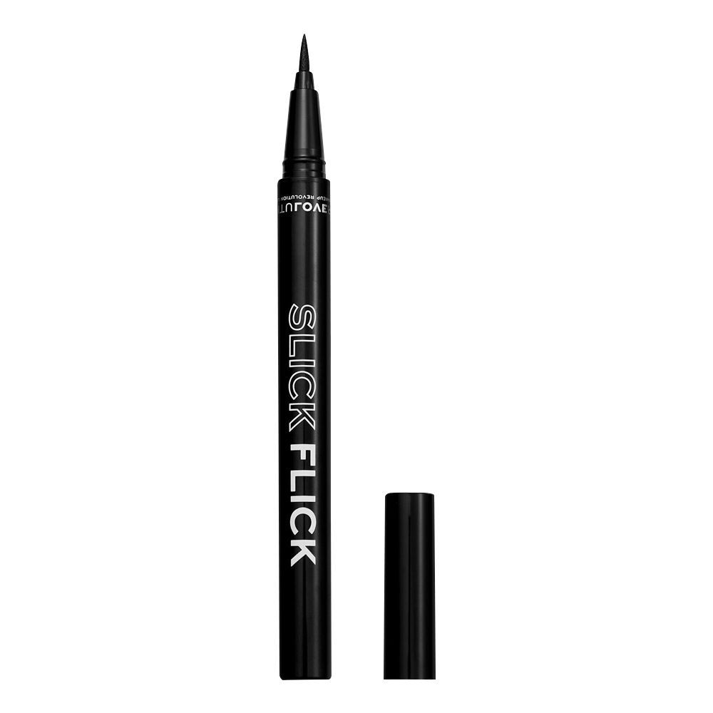 Makeup Revolution Relove Slick Flick Eyeliner, Black - Front View