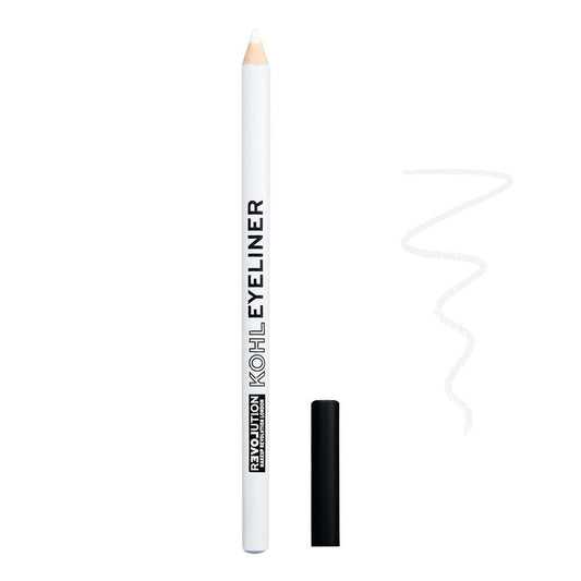 Makeup Revolution Relove Kohl Eyeliner Pencil, White -  Front View