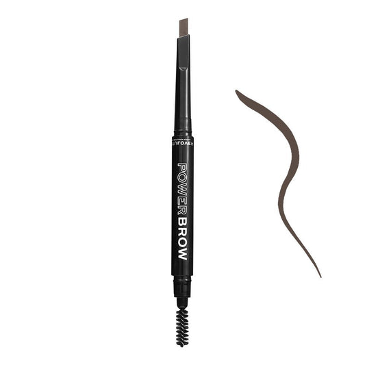 Makeup Revolution Relove Powder Brow Pencil, Dark Brown - Front View