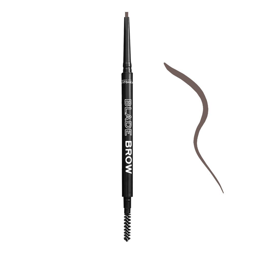 Makeup Revolution Relove Micro Blade Brow Pencil, Brown - Front View