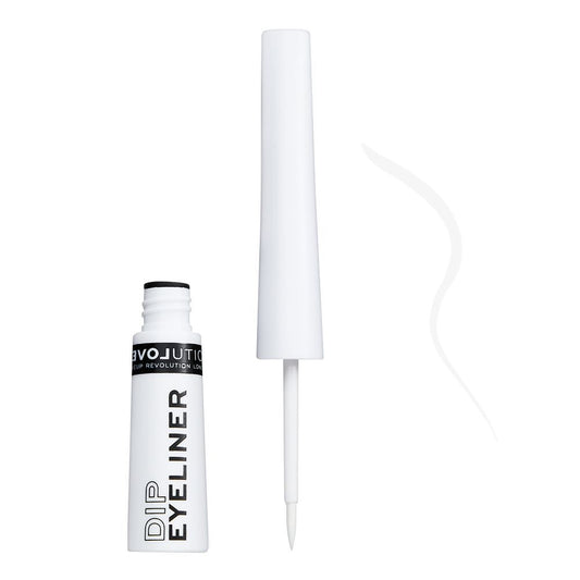 Makeup Revolution Relove Dip Eyeliner, White - Front View