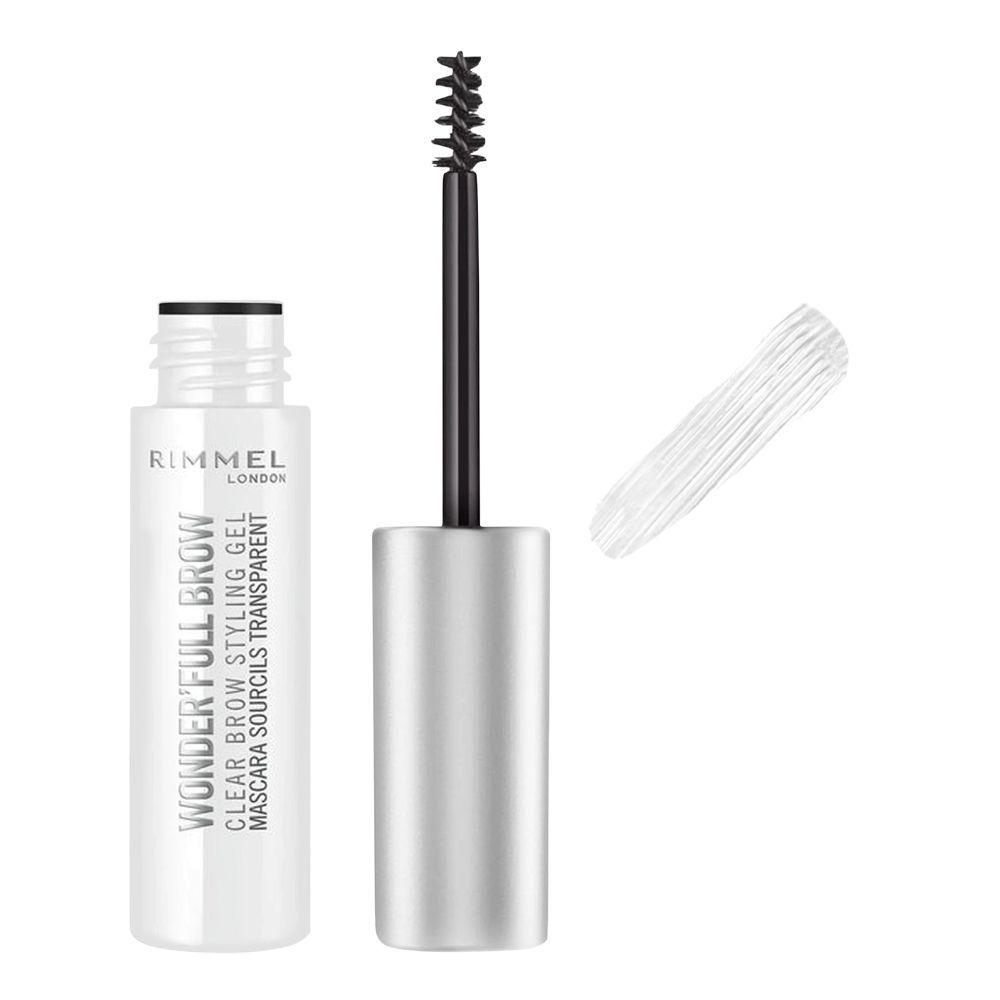 Rimmel Wonder'full Brow Clear Brow Styling Gel Mascara, 004, Clear - Front View