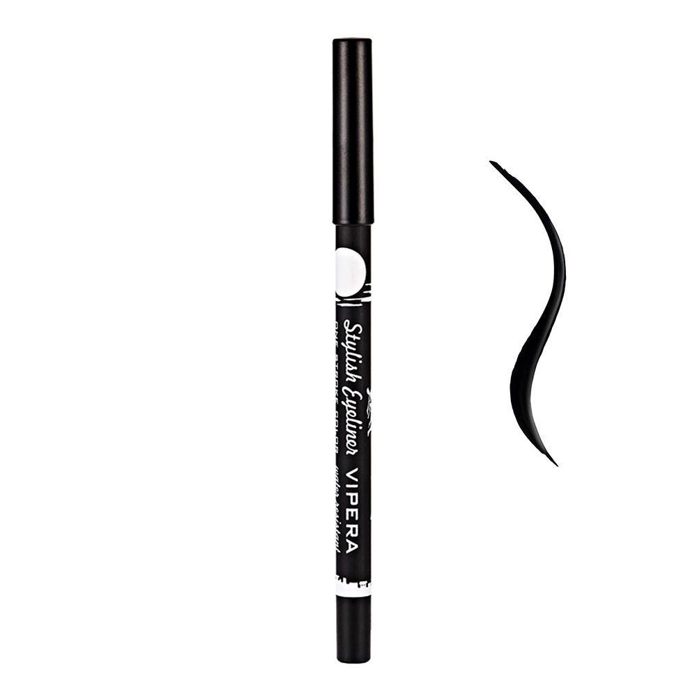 Vipera Stylish Water Resistant Eye Liner, Jet Black - Front View