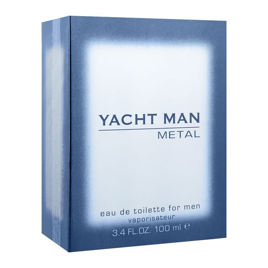 Yacht Man Metal EDT, Fragrance For Men, 100ml - Front View