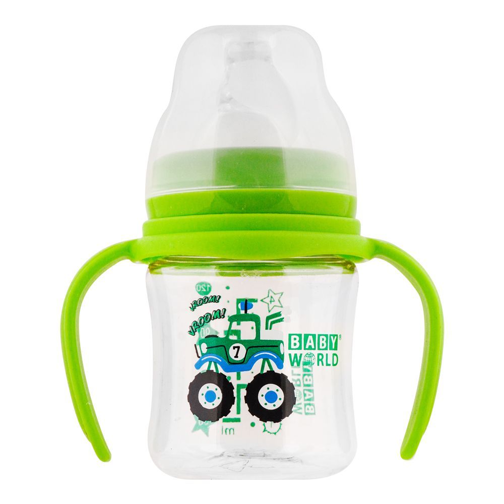 Baby World Contra Colic Wide Neck Feeding Bottle, 120ml, BW2007 - Front View