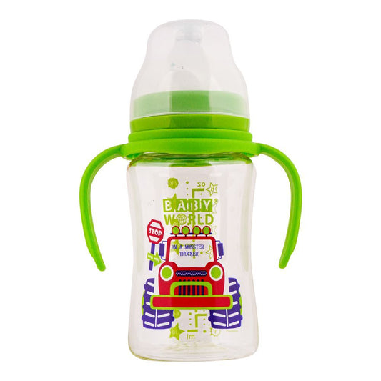 Baby World Contra Colic Wide Neck Feeding Bottle, 240ml, BW2008 - Front View