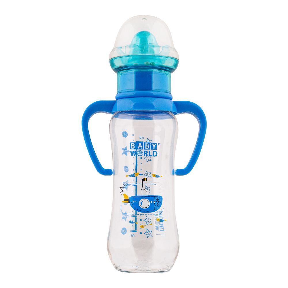 Baby World Contra Colic Standard Neck Feeding Bottle, 240ml, BW2016 - Front View