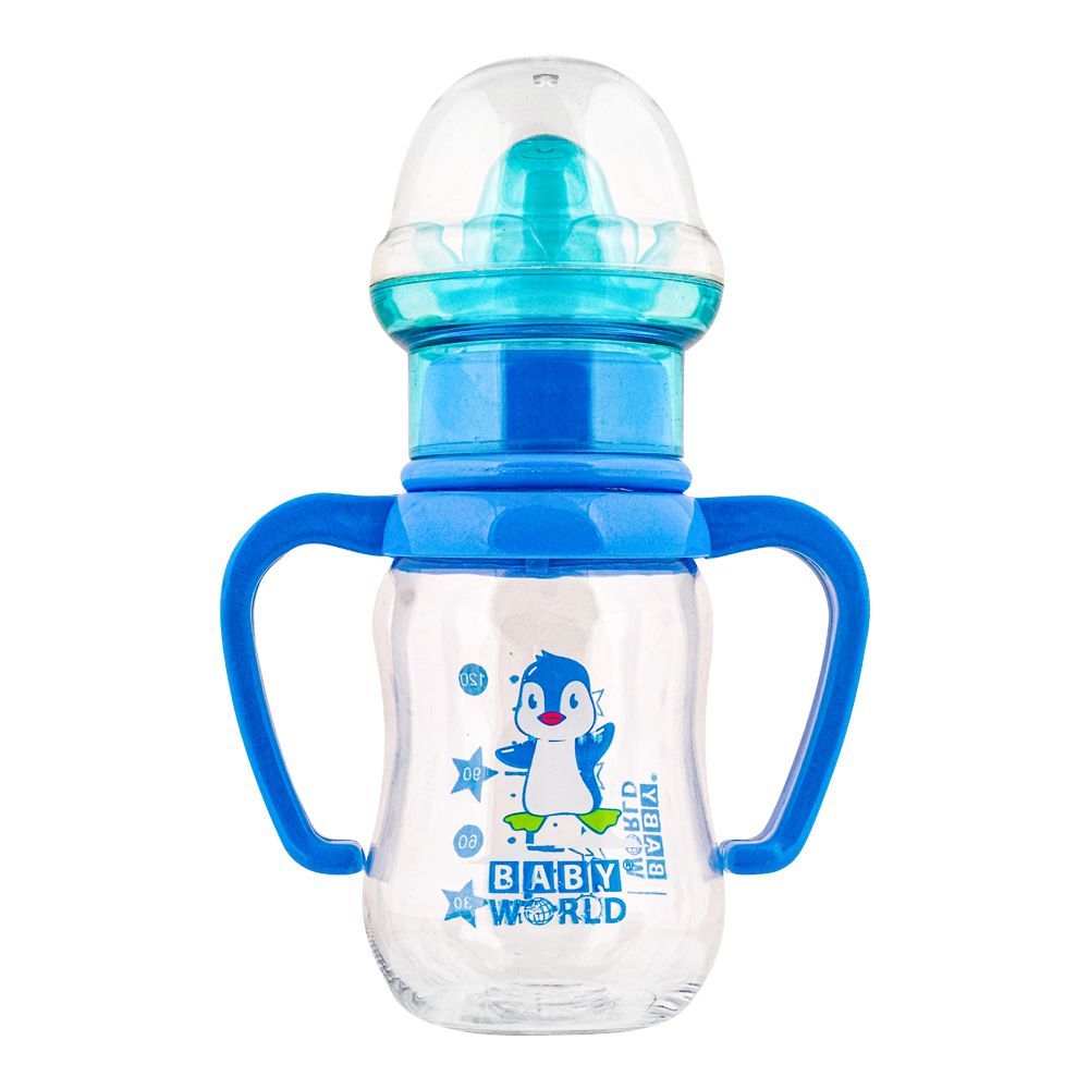 Baby World Contra Colic Standard Neck Feeding Bottle, 120ml, BW2017 - Front View