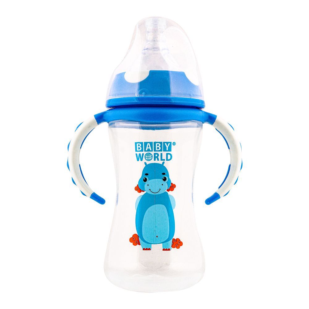 Baby World Contra Colic Wide Neck Feeding Bottle, 240ml, BW2049 - Front View