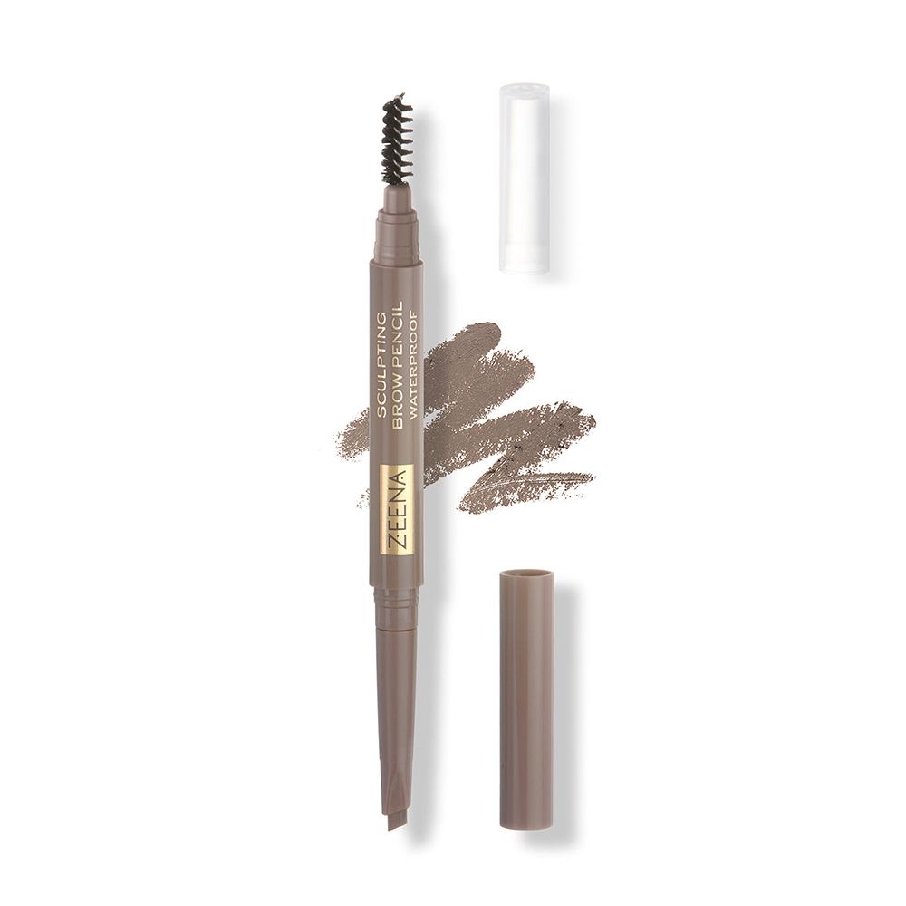 Zeena Sculpting Brow Pencil Waterproof, 010, Ash - Front View