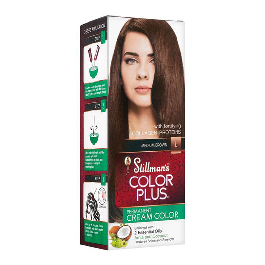 Stillman's Color Plus Permanent Cream Color Hair Color, 4, Medium Brown -  Front View