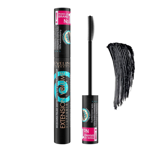 Eveline Extension Volume Extreme Lengthening & Curl False Definition 4D Mascara, Black - Front View