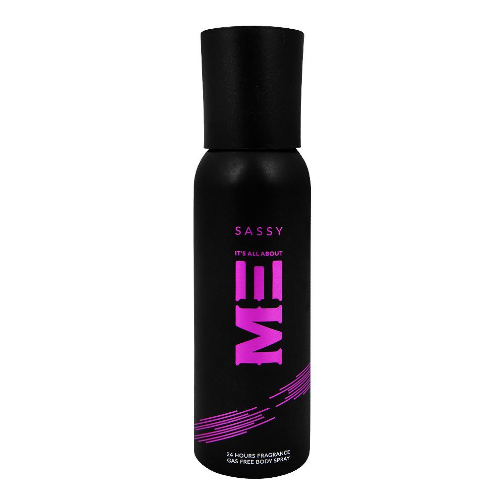 Me Sassy Gas Free Body Spray, 24 Hours Lasting, For Men, 120ml - Front View