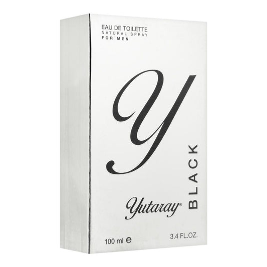 Yutaray Black Eau De Toilette, Fragrance For Men, 100ml - Front View