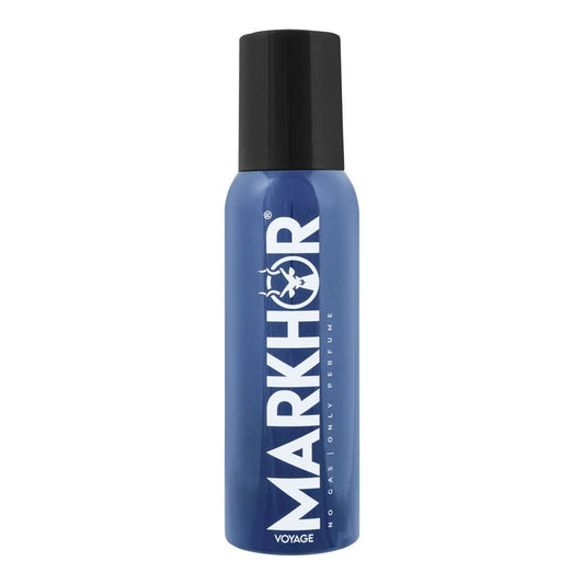 Markhor Voyage No Gas Body Spray, For Men, 120ml - Front View